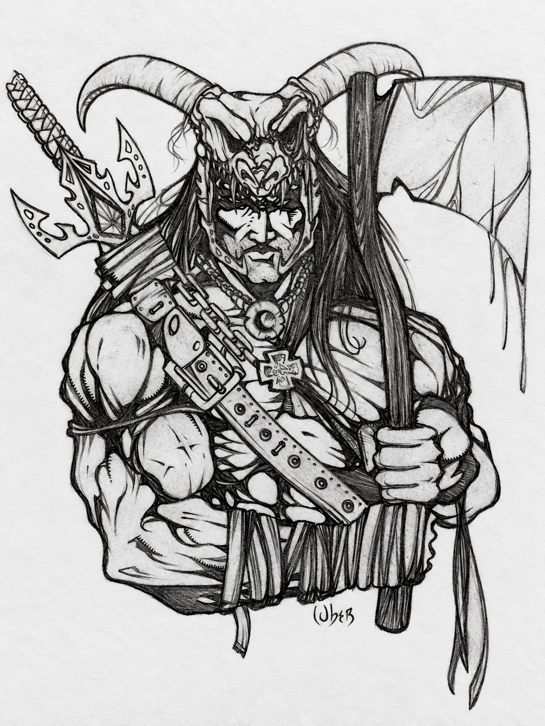 The armored warrior — original artwork by Jason Luber