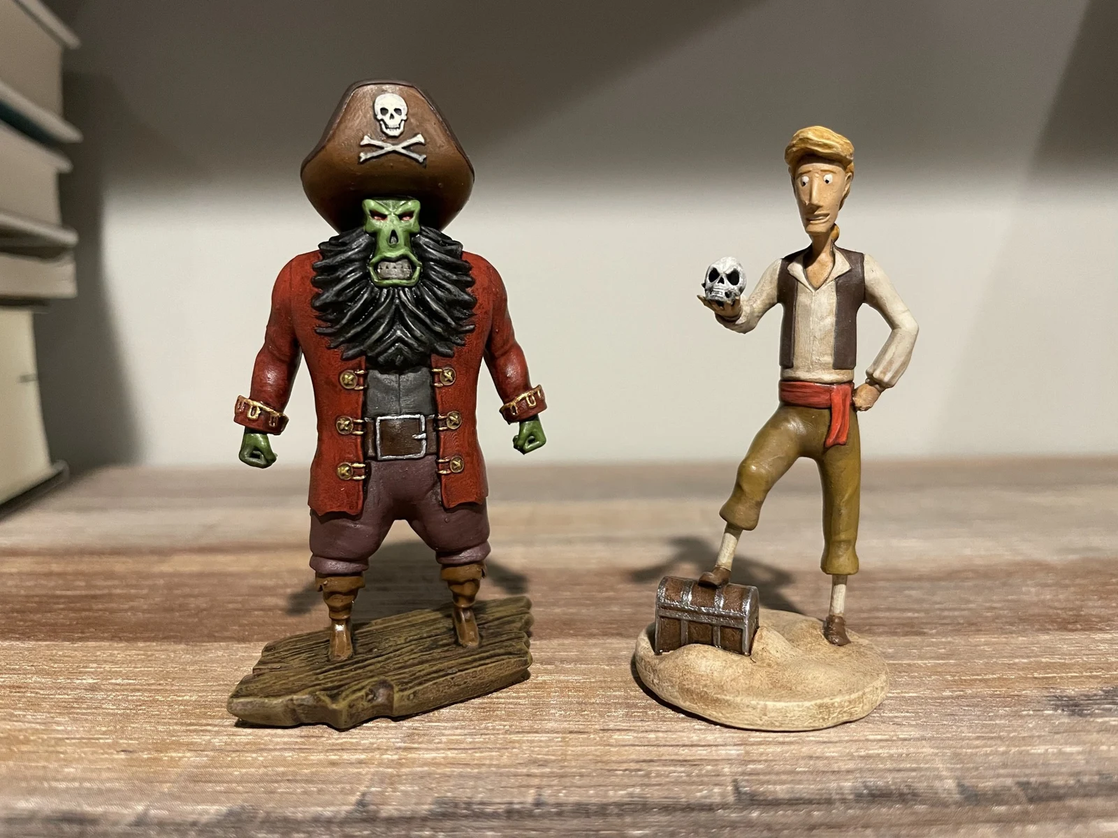 Guybrush Threepwood and LeChuck from Monkey Island — figures finished and painted by Jason Luber
