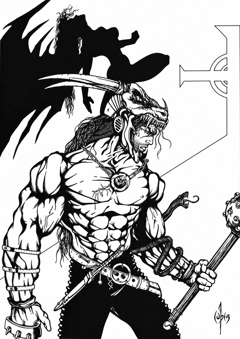 Sword & shadow — original artwork by Jason Luber