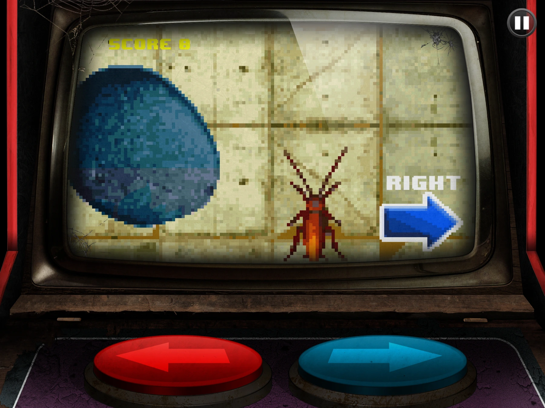 Bugs & Numbers game interface on a vintage television